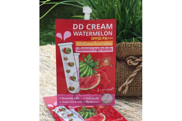 DD крем с экстрактом арбуза и защитой от солнца SPF 50 PA+++ от Jula'S Herb, DD Cream Watermelon SPF 50 PA+++, 8 мл