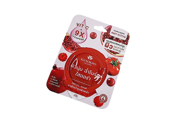 Маска для лица с витамином С и Ликопеном от Khaokho Talaypu Vit-C+9X Lycopene Facial Mask 8g