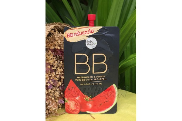 Матирующий BB крем  «Арбуз и Томат» с защитой от солнца SPF 45 PA++ от Baby Bright, Watermelon & Tomato Matte BB Cream SPF 45 PA++, 7 гр