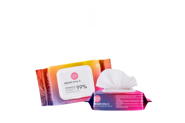 Салфетки для снятия макияжа и очищения кожи лица, 30 штук от Cathy Doll Bright HYA C Makeup Remover Wipes Vitamin C 99% 30 Sheets