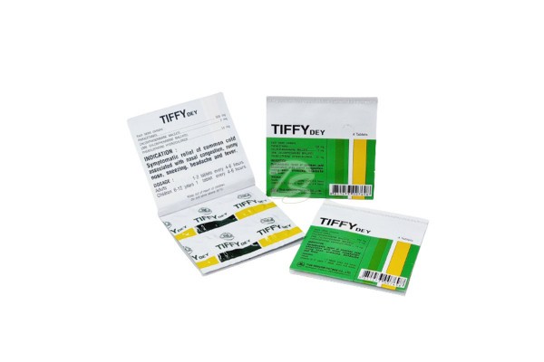 Таблетки для облегчения простуды от TIFFY, 4 шт