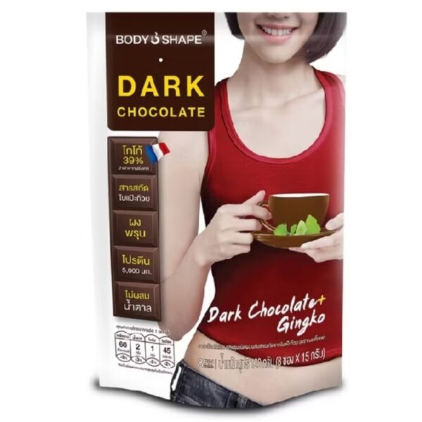 Темный шоколадный Body Shape со вкусом чернослива и экстрактом гинкго билоба 120 гр (8 саше x 15 гр) 1