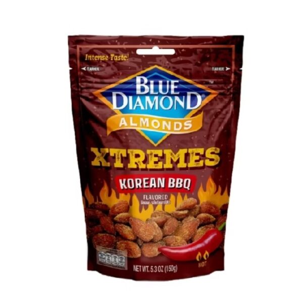 Жареный миндаль со вкусом Корейского Барбекю Blue Diamond Almonds Xtremes Korean BBQ 150 гр