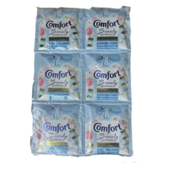 (Упаковка 24шт) Кондиционер для стирки белья Comfort Beauty perfume softener Baby Powder and Innocent Peony 17 мл x 24 шт